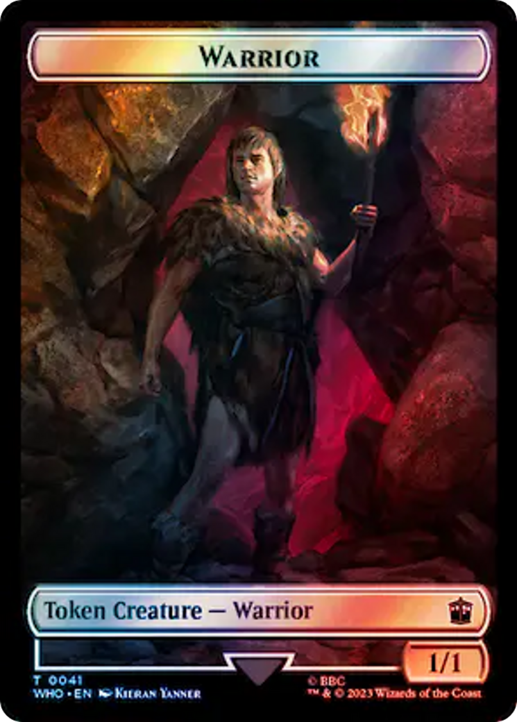 Warrior // Food (0058) Double-Sided Token (Surge Foil) [Doctor Who Tokens] | Deep Dive Games St. Marys