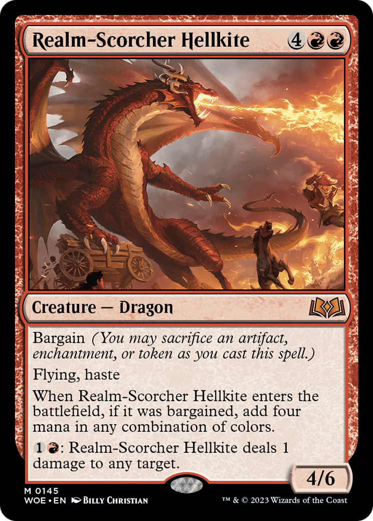 Realm-Scorcher Hellkite [Wilds of Eldraine] | Deep Dive Games St. Marys