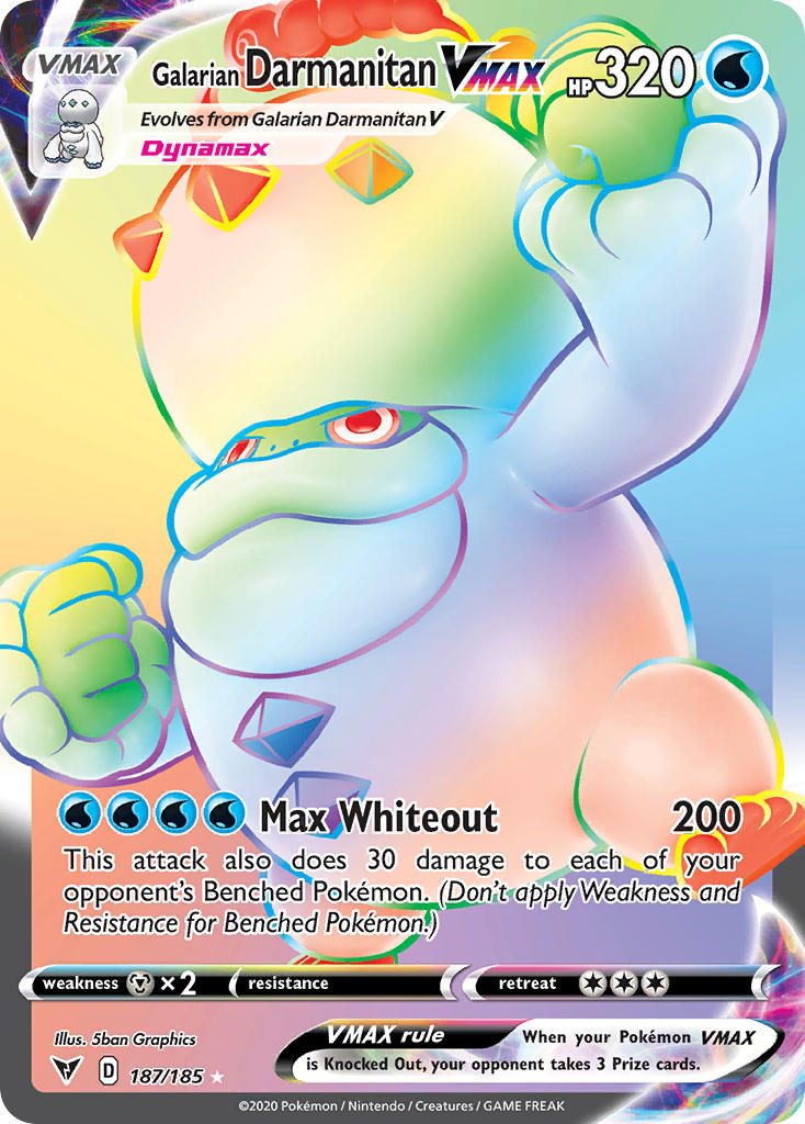 Galarian Darmanitan VMAX (187/185) [Sword & Shield: Vivid Voltage] | Deep Dive Games St. Marys