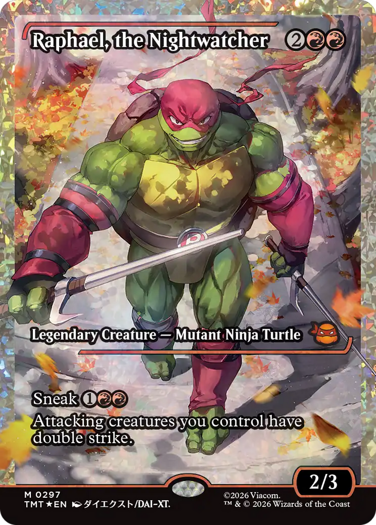 Raphael, the Nightwatcher (Showcase) (Fracture Foil) [Teenage Mutant Ninja Turtles] | Deep Dive Games St. Marys