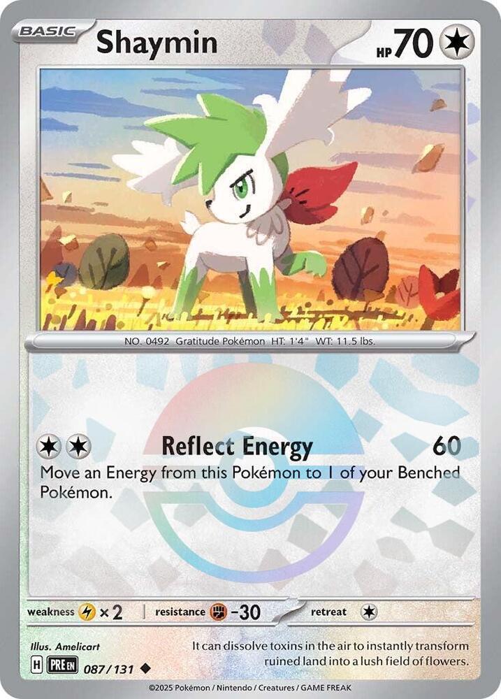 Shaymin (087/131) (Poke Ball Pattern) [Scarlet & Violet: Prismatic Evolutions] | Deep Dive Games St. Marys