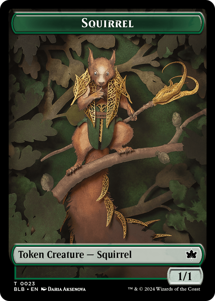 Squirrel // Food Double-Sided Token [Bloomburrow Tokens] | Deep Dive Games St. Marys