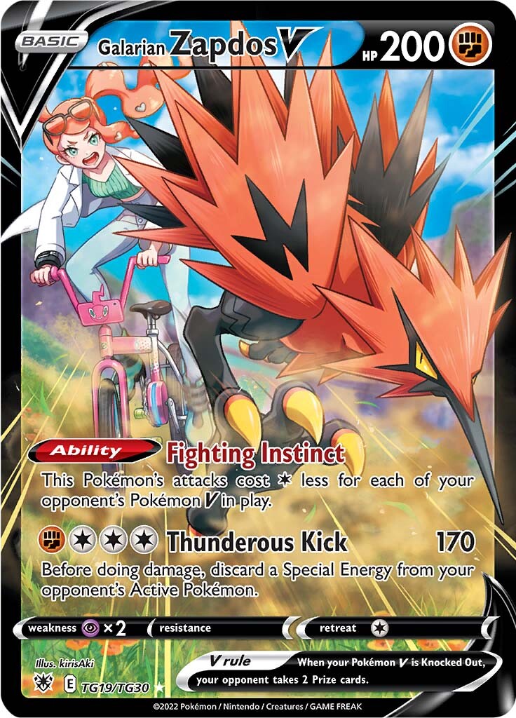 Galarian Zapdos V (TG19/TG30) [Sword & Shield: Astral Radiance] | Deep Dive Games St. Marys