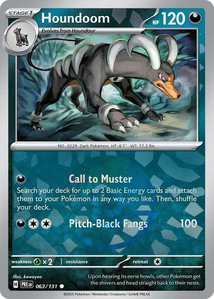 Houndoom (063/131) (Poke Ball Pattern) [Scarlet & Violet: Prismatic Evolutions] | Deep Dive Games St. Marys