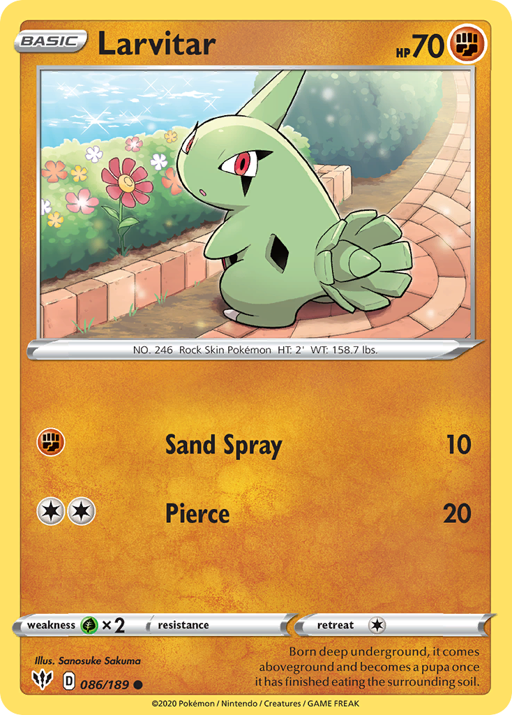 Larvitar (086/189) [Sword & Shield: Darkness Ablaze] | Deep Dive Games St. Marys