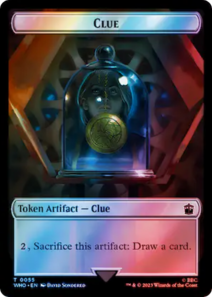 Copy // Clue (0055) Double-Sided Token (Surge Foil) [Doctor Who Tokens] | Deep Dive Games St. Marys