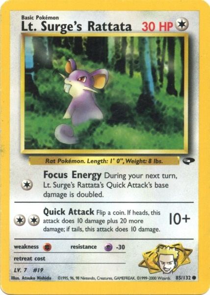 Lt. Surge's Rattata (85/132) [Gym Challenge Unlimited] | Deep Dive Games St. Marys
