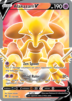 Alakazam V (172/185) [Sword & Shield: Vivid Voltage] | Deep Dive Games St. Marys