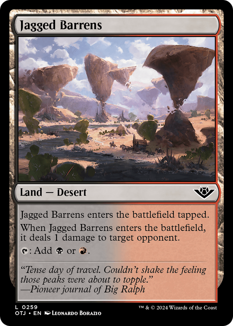 Jagged Barrens [Outlaws of Thunder Junction] | Deep Dive Games St. Marys