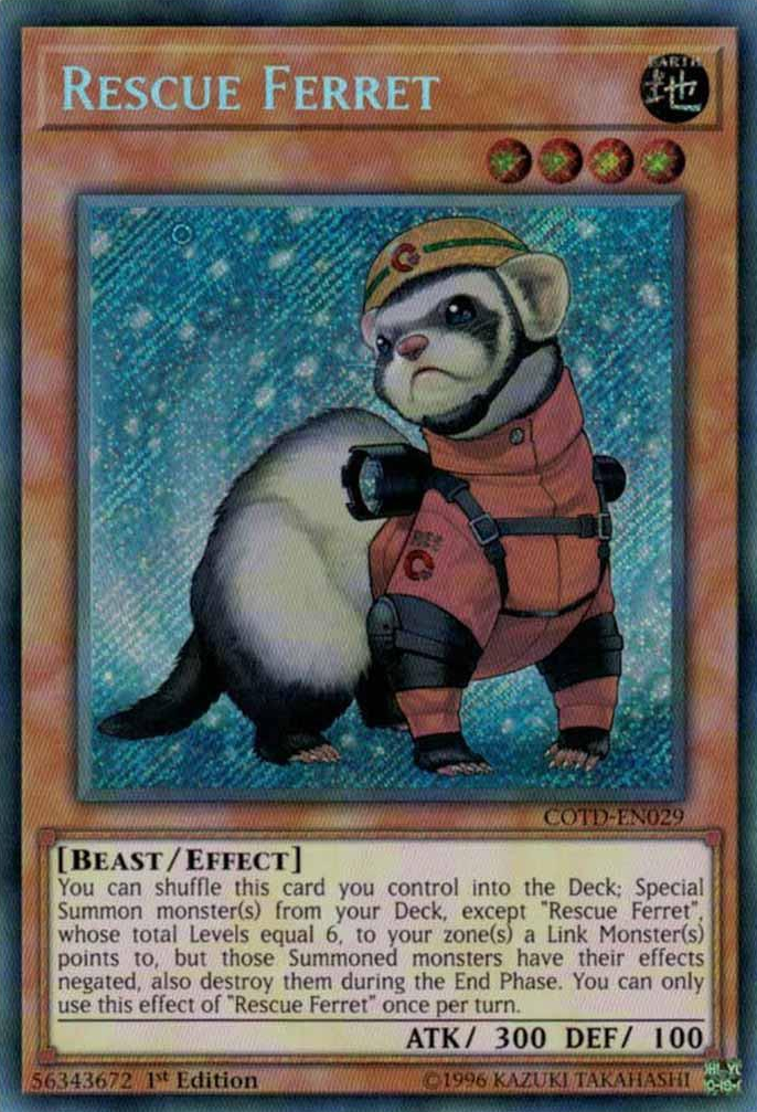 Rescue Ferret [COTD-EN029] Secret Rare | Deep Dive Games St. Marys