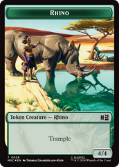 Rhino (029) // Beast (027) Double-Sided Token (Surge Foil) [Marvel Super Heroes Commander Tokens] | Deep Dive Games St. Marys