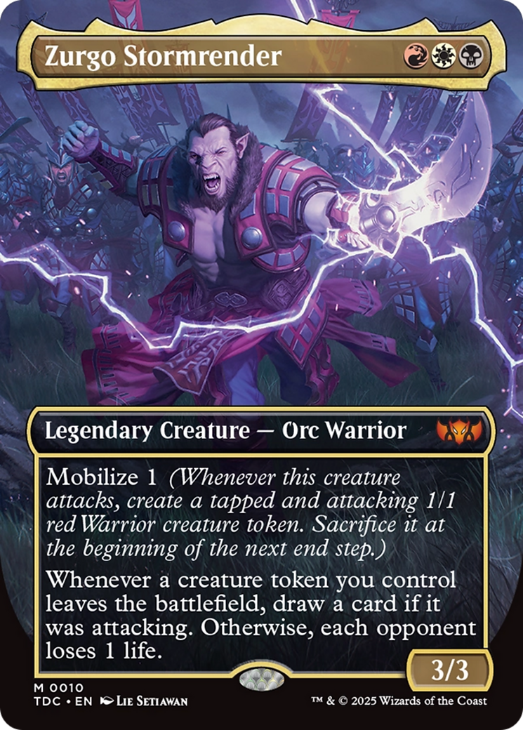 Zurgo Stormrender (Borderless) [Tarkir: Dragonstorm Commander] | Deep Dive Games St. Marys