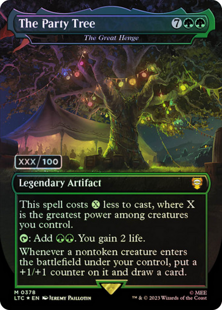 The Party Tree - The Great Henge (Borderless) (Serialized) [The Lord of the Rings: Tales of Middle-Earth Commander] | Deep Dive Games St. Marys