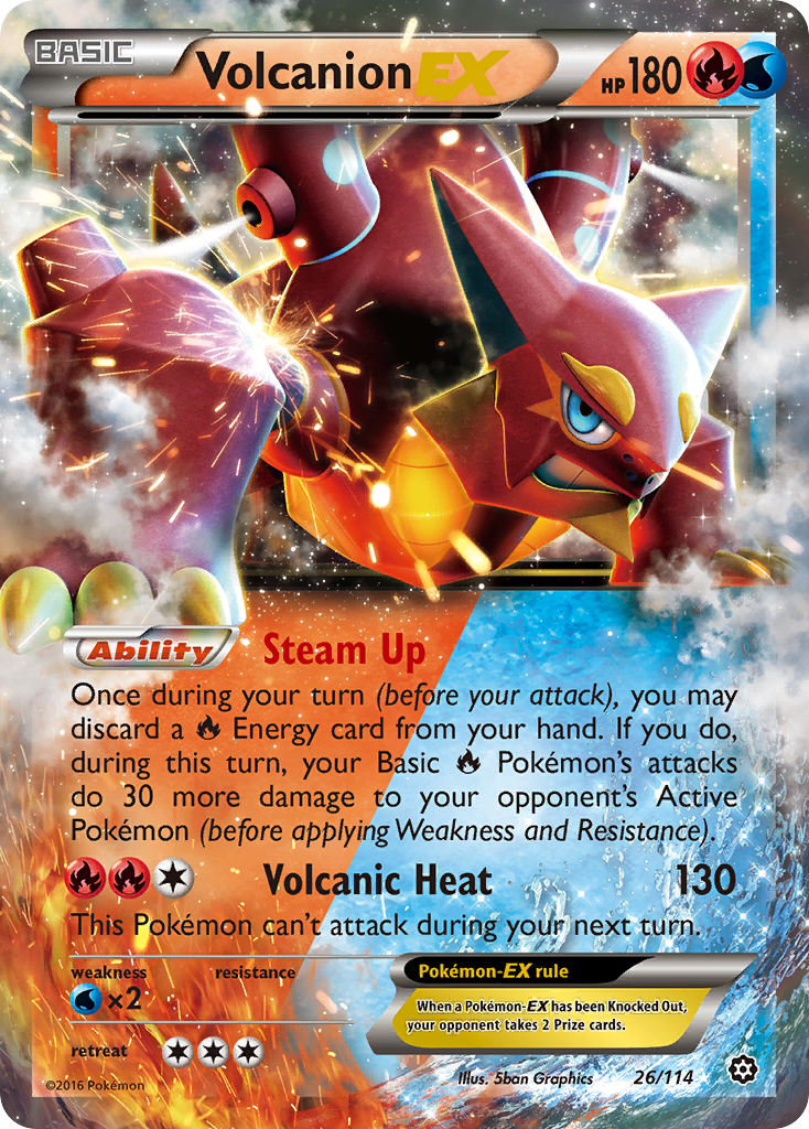 Volcanion EX (26/114) [XY: Steam Siege] | Deep Dive Games St. Marys