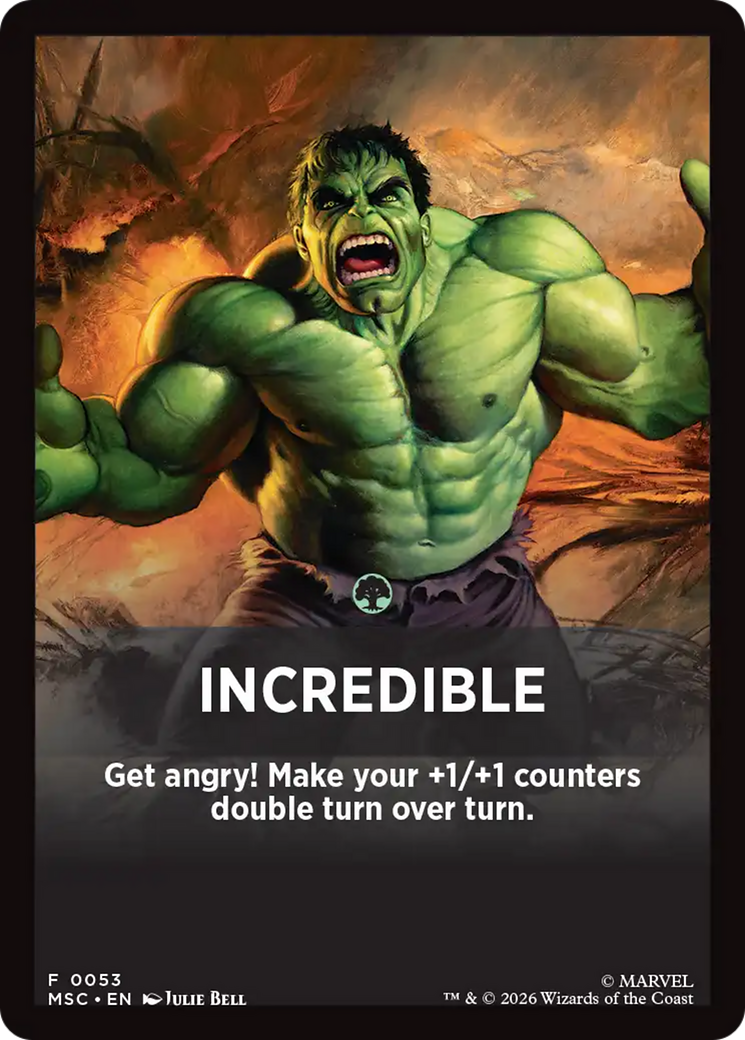 Incredible Theme Card [Marvel Super Heroes Commander] | Deep Dive Games St. Marys
