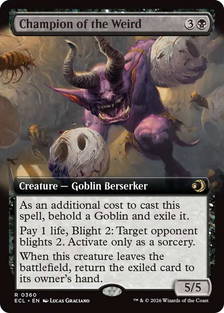 Champion of the Weird (Extended Art) [Lorwyn Eclipsed] | Deep Dive Games St. Marys