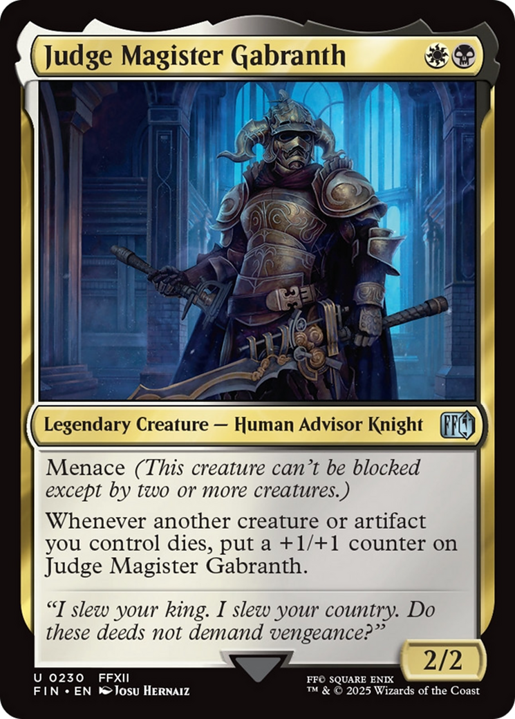 Judge Magister Gabranth [FINAL FANTASY] | Deep Dive Games St. Marys