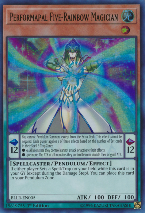 Performapal Five-Rainbow Magician [BLLR-EN005] Ultra Rare | Deep Dive Games St. Marys