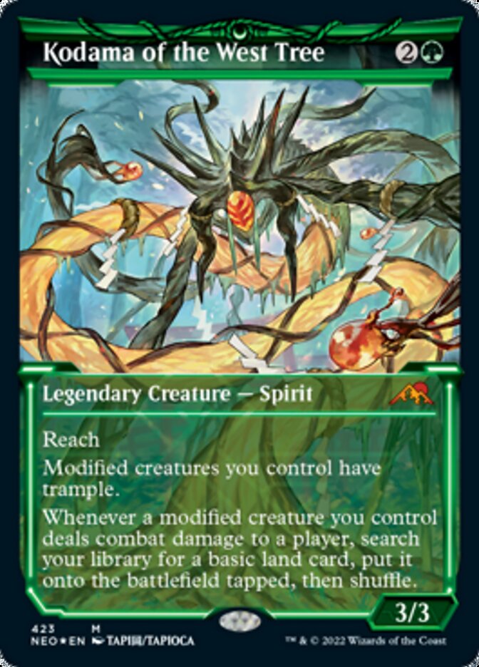 Kodama of the West Tree (Showcase) (Foil Etched) [Kamigawa: Neon Dynasty] | Deep Dive Games St. Marys