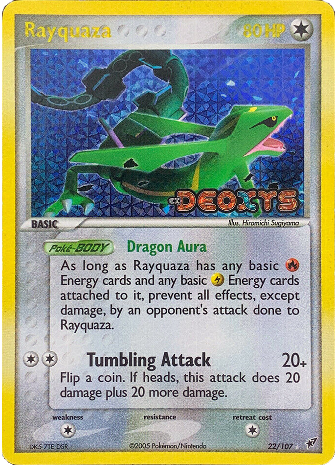 Rayquaza (22/107) (Stamped) [EX: Deoxys] | Deep Dive Games St. Marys