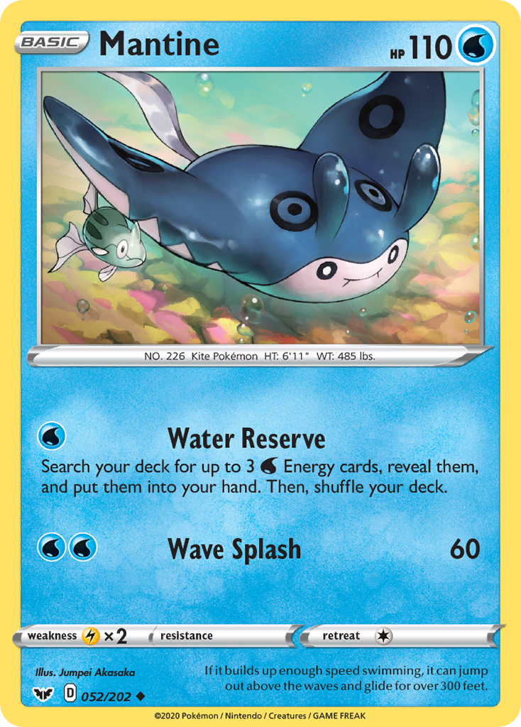 Mantine (052/202) [Sword & Shield: Base Set] | Deep Dive Games St. Marys