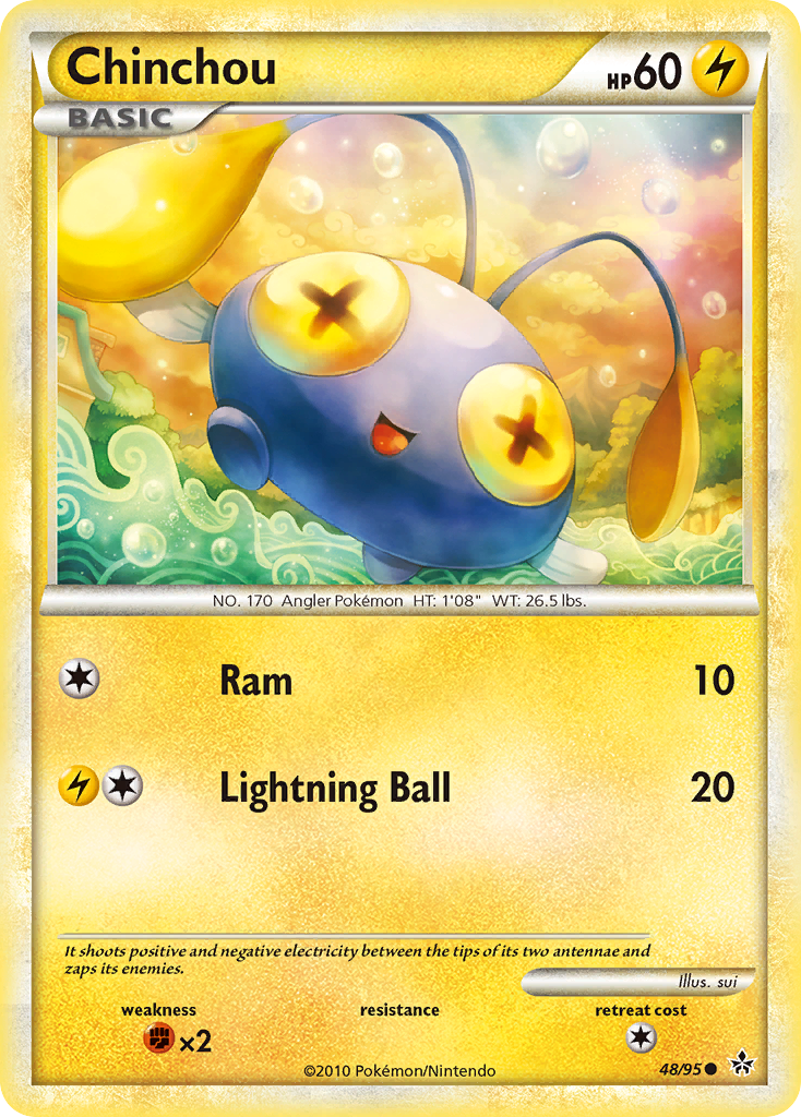 Chinchou (48/95) [HeartGold & SoulSilver: Unleashed] | Deep Dive Games St. Marys