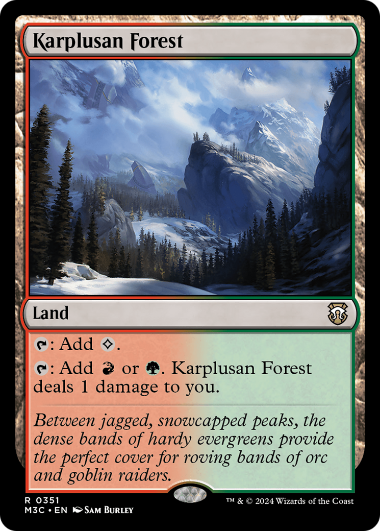 Karplusan Forest (Ripple Foil) [Modern Horizons 3 Commander] | Deep Dive Games St. Marys