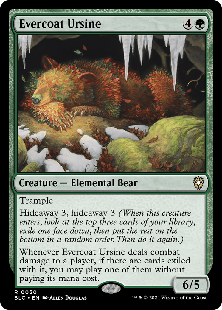 Evercoat Ursine [Bloomburrow Commander] | Deep Dive Games St. Marys
