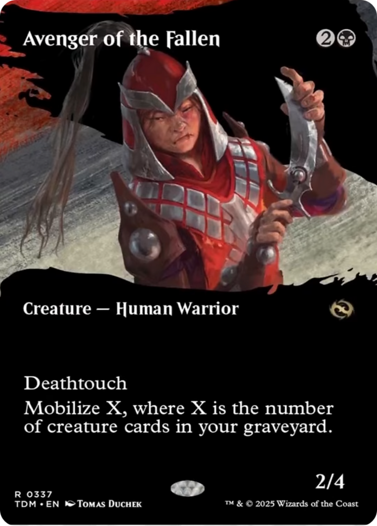 Avenger of the Fallen (Borderless) [Tarkir: Dragonstorm] | Deep Dive Games St. Marys