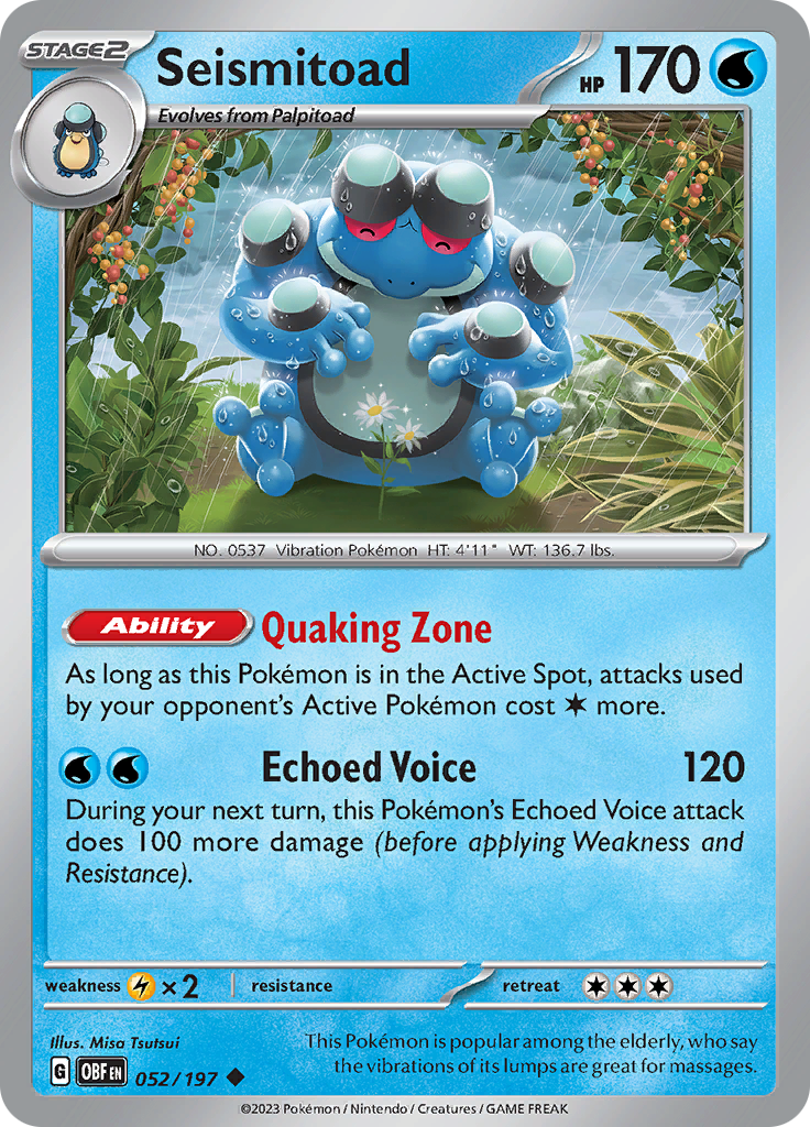 Seismitoad (052/197) [Scarlet & Violet: Obsidian Flames] | Deep Dive Games St. Marys