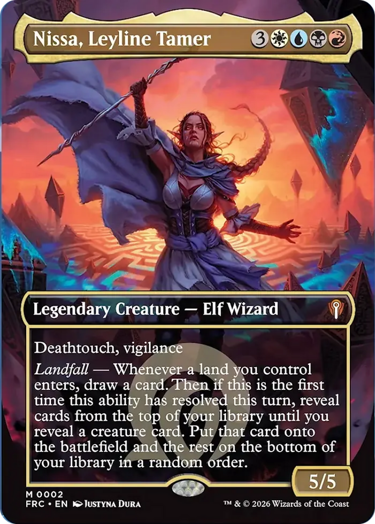 Nissa, Leyline Tamer (Borderless) [Reality Fracture Commander] | Deep Dive Games St. Marys