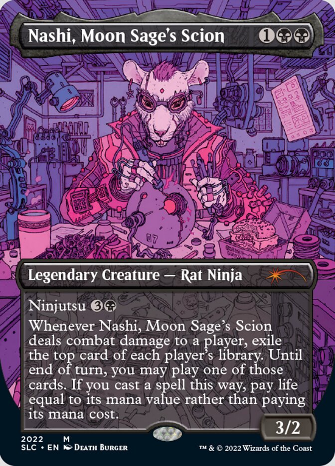 Nashi, Moon Sage's Scion (Borderless) [Secret Lair Countdown Kit] | Deep Dive Games St. Marys