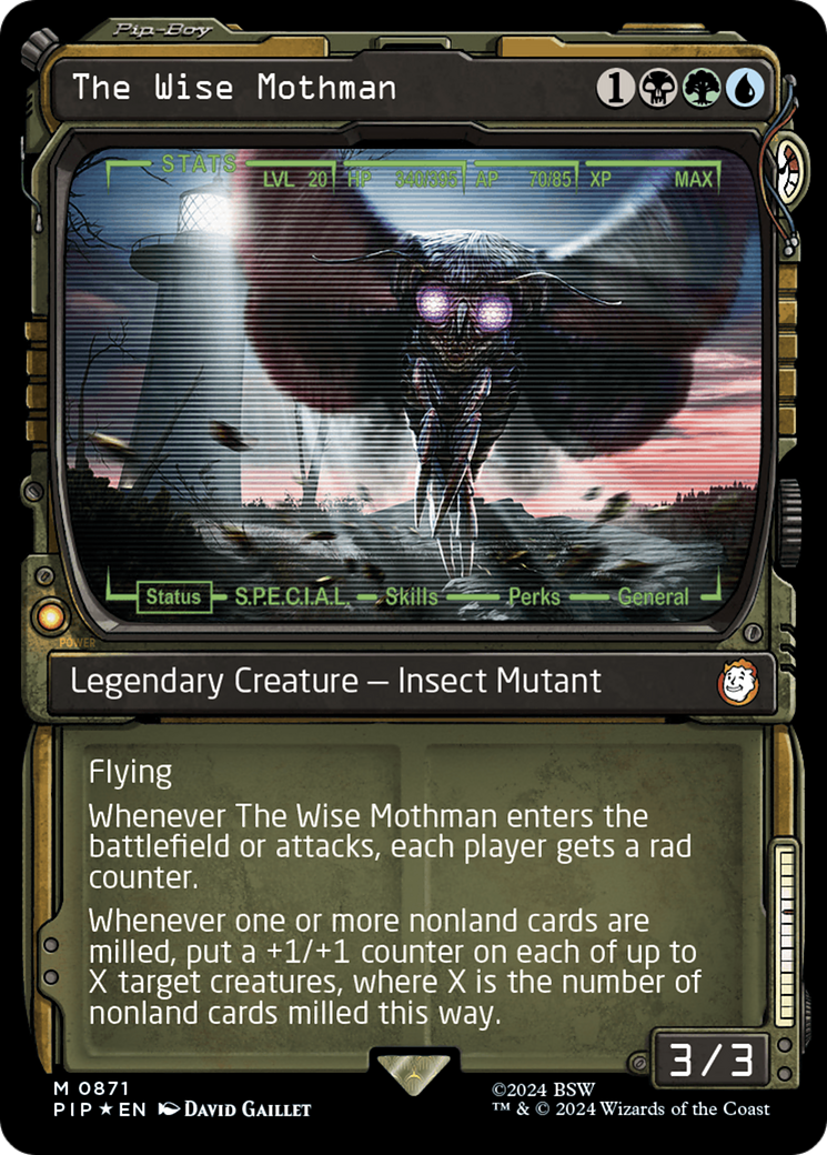 The Wise Mothman (Showcase) (Surge Foil) [Fallout] | Deep Dive Games St. Marys