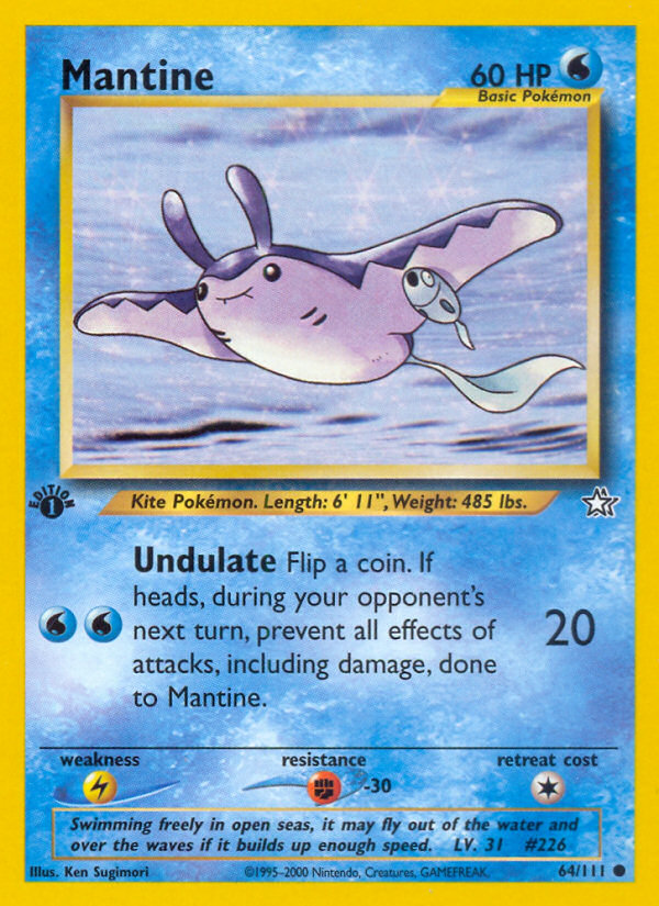 Mantine (64/111) [Neo Genesis 1st Edition] | Deep Dive Games St. Marys