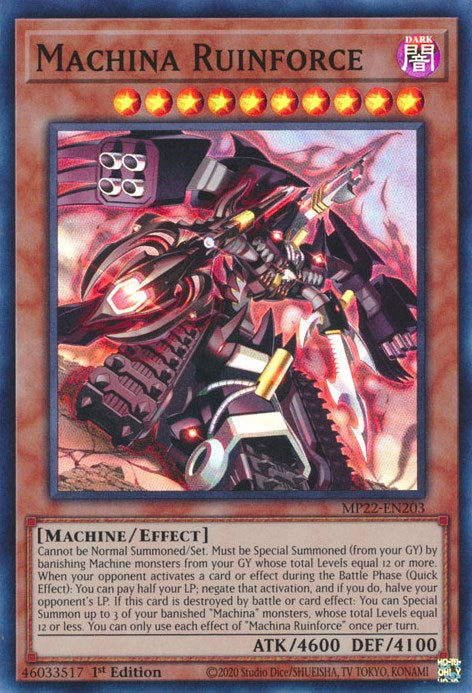 Machina Ruinforce [MP22-EN203] Super Rare | Deep Dive Games St. Marys