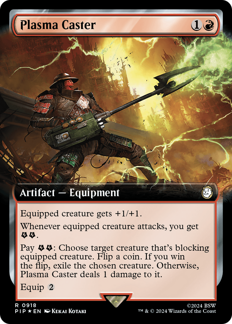 Plasma Caster (Extended Art) (Surge Foil) [Fallout] | Deep Dive Games St. Marys