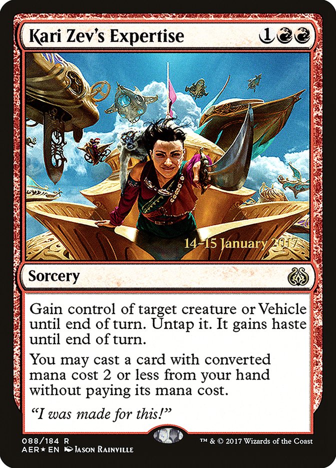 Kari Zev's Expertise [Aether Revolt Prerelease Promos] | Deep Dive Games St. Marys