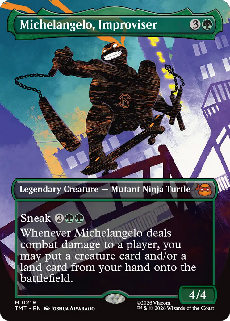 Michelangelo, Improviser (Borderless) [Teenage Mutant Ninja Turtles] | Deep Dive Games St. Marys