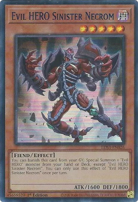 Evil HERO Sinister Necrom (Blue) [LDS3-EN026] Ultra Rare | Deep Dive Games St. Marys