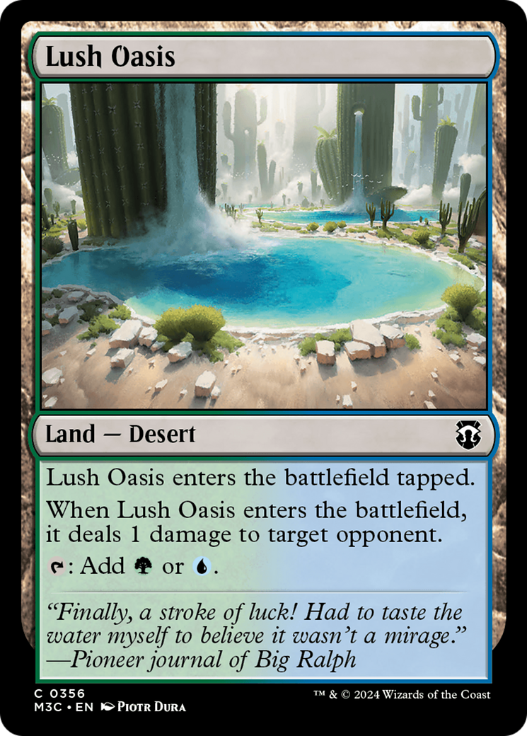 Lush Oasis (Ripple Foil) [Modern Horizons 3 Commander] | Deep Dive Games St. Marys