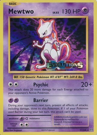 Mewtwo (51/108) (XY Evolutions Prerelease) [XY: Black Star Promos] | Deep Dive Games St. Marys
