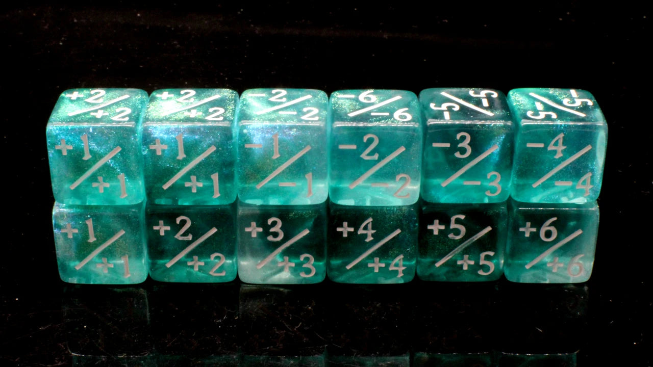 Old School Dice: +/- Counter Dice 12ct Set - Galaxy - Galactic Blast | Deep Dive Games St. Marys