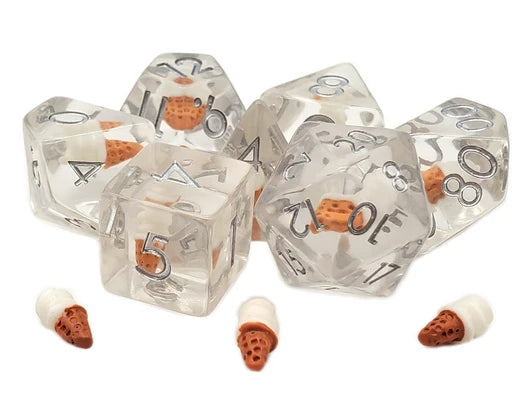 Old School 7 Piece DnD RPG Dice Set: Infused - Ice Cream Cone | Deep Dive Games St. Marys