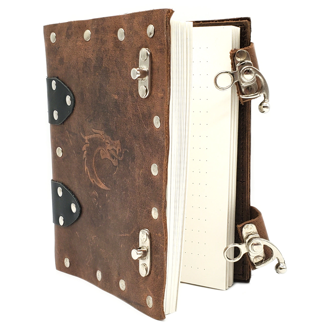Old School Dice: Adventure Journal 7x5 - Brown Leather | Deep Dive Games St. Marys