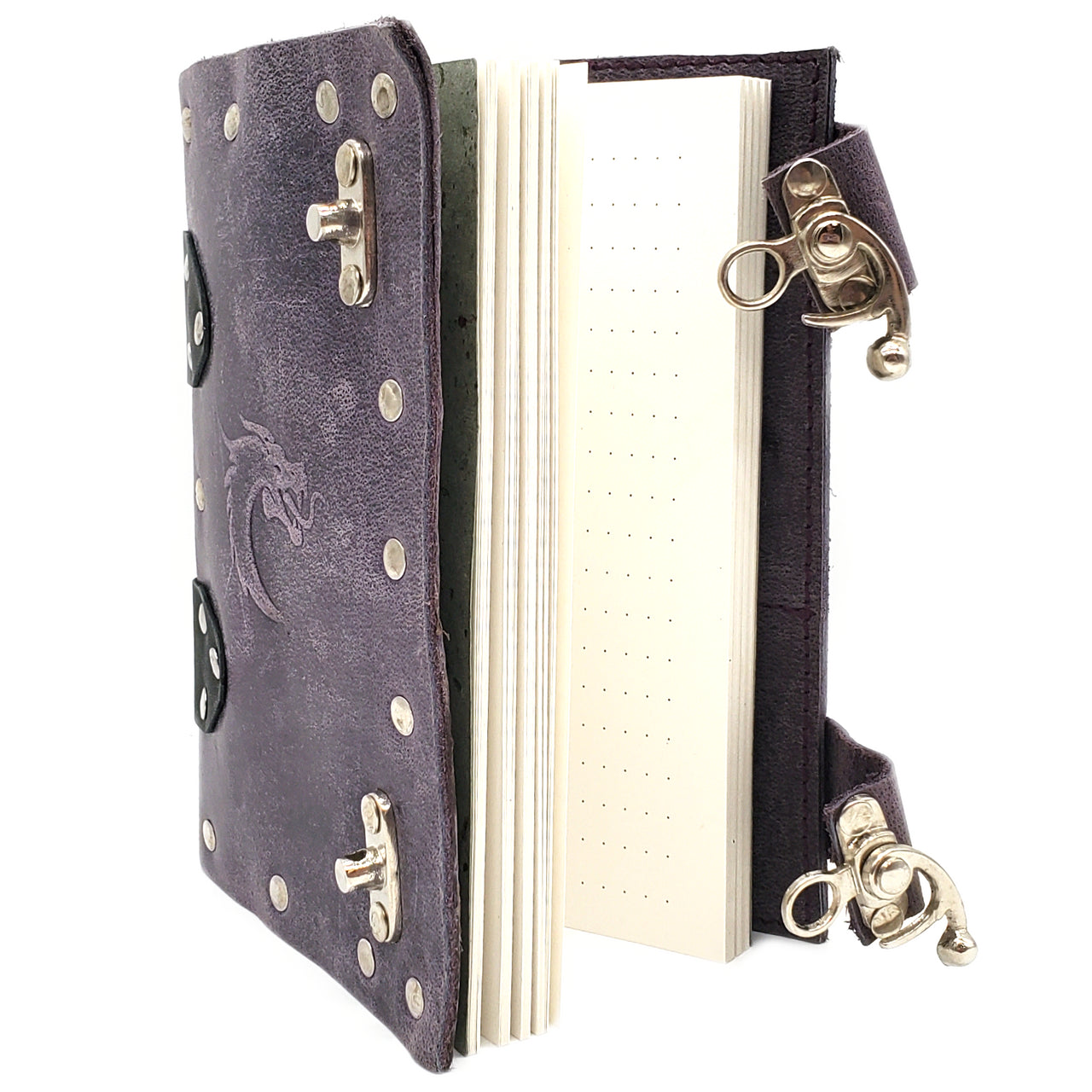 Old School Dice: Adventure Journal 7x5 - Purple Leather | Deep Dive Games St. Marys
