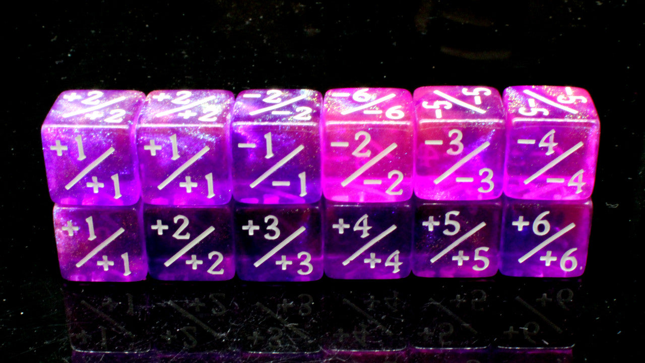 Old School Dice: +/- Counter Dice 12ct Set - Galaxy - Majestic Cosmos | Deep Dive Games St. Marys