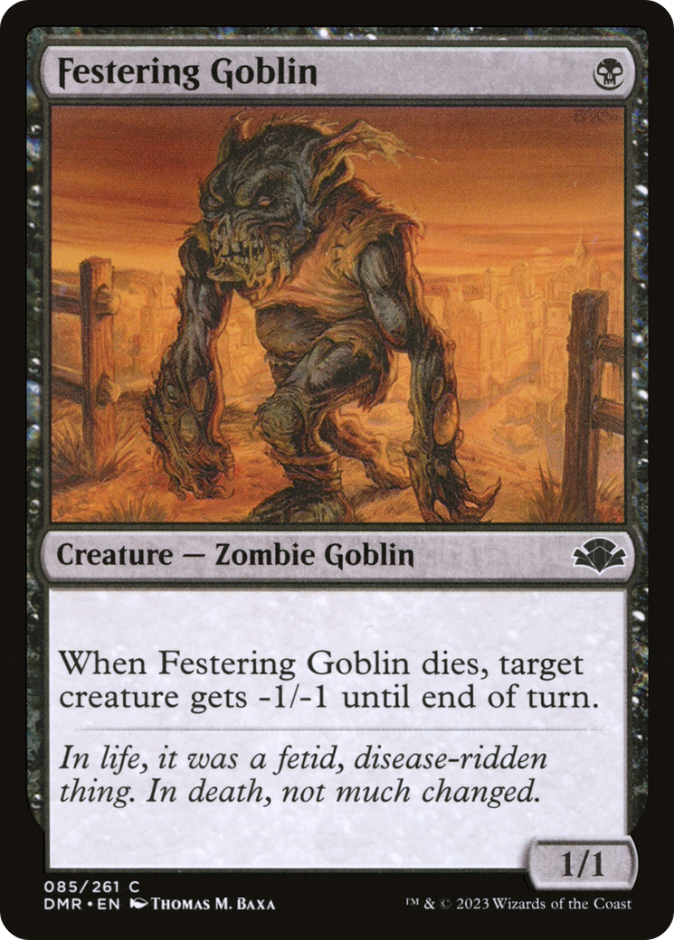 Festering Goblin [Dominaria Remastered] | Deep Dive Games St. Marys