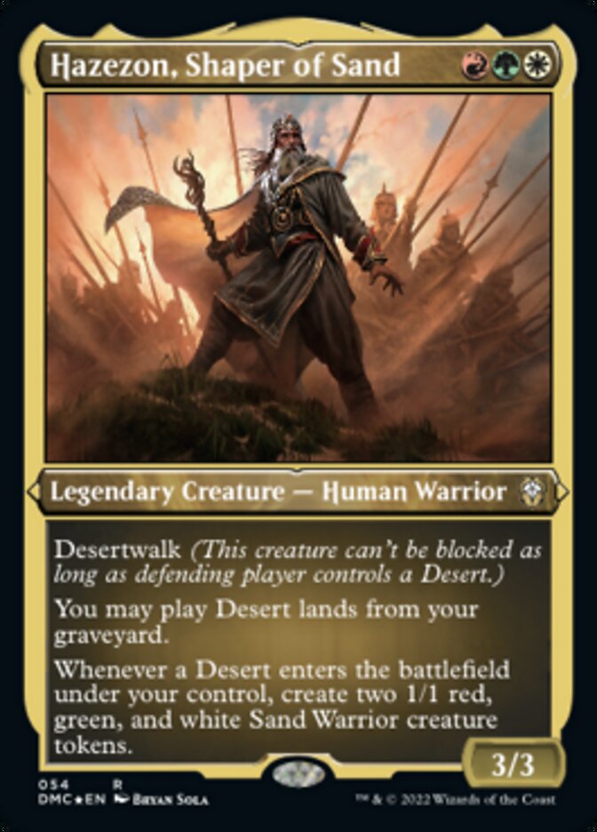 Hazezon, Shaper of Sand (Foil Etched) [Dominaria United Commander] | Deep Dive Games St. Marys
