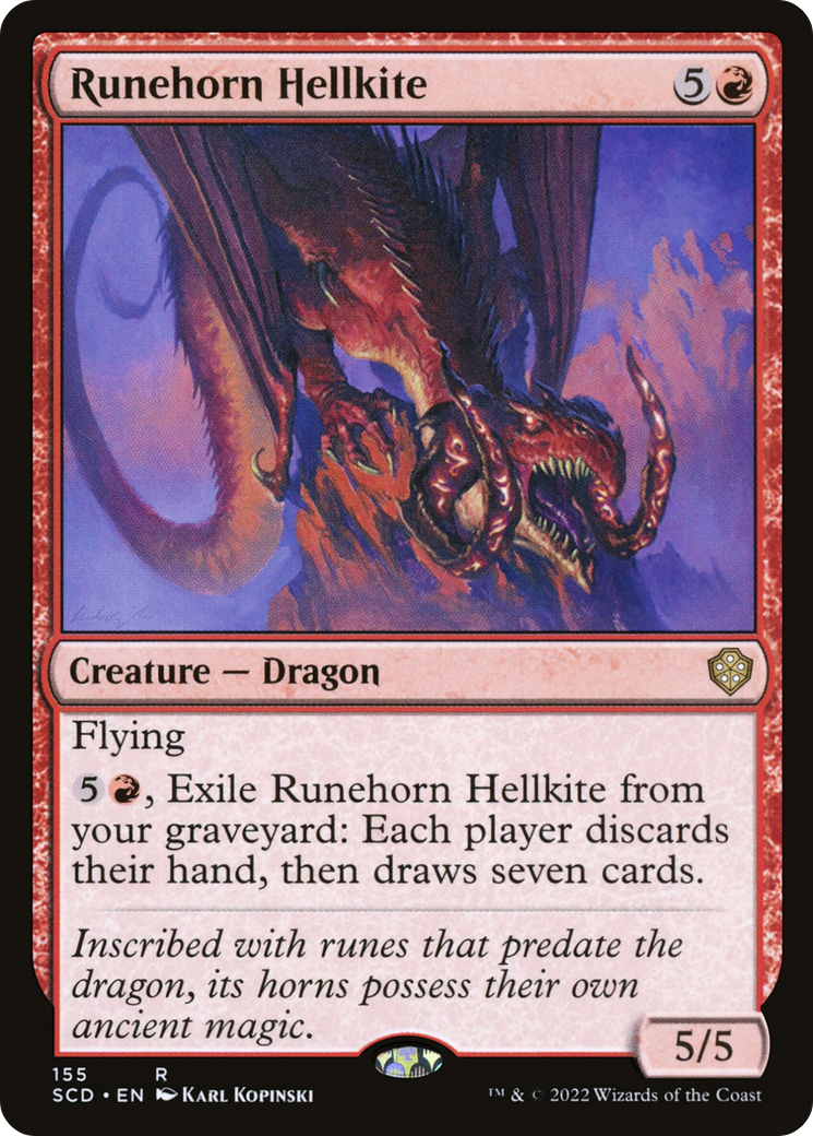 Runehorn Hellkite [Starter Commander Decks] | Deep Dive Games St. Marys