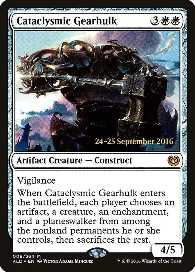 Cataclysmic Gearhulk [Kaladesh Prerelease Promos] | Deep Dive Games St. Marys